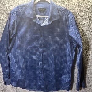 Bugatchi 100% cotton classic fit button down shirt size XL